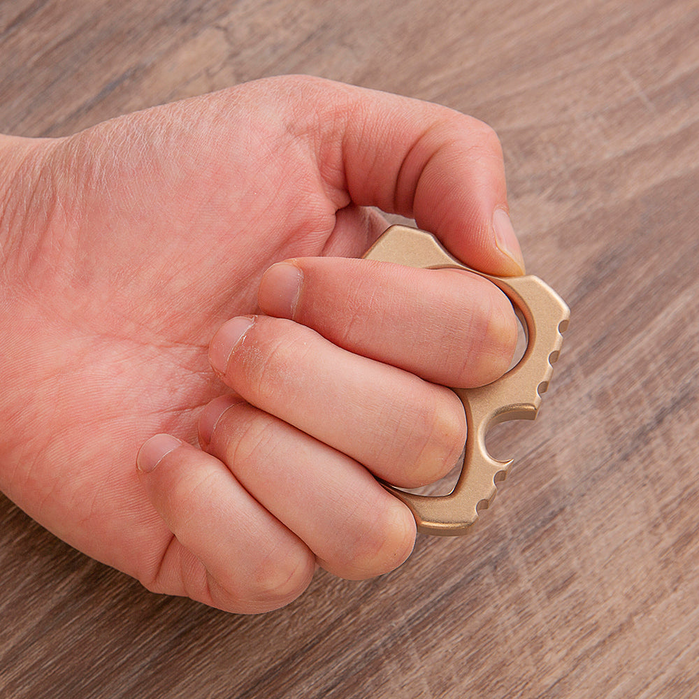 2025 New Little Devil Full Brass Two Finger EDC Knuckles Brass Knuckles - Tophatter Daily Deals